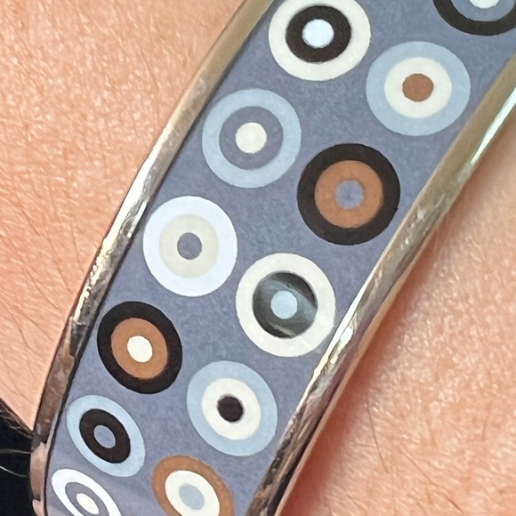 Bracelet- Original HERMES. Stylish Gray Patterned.